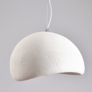 STONE 80 cm biała lampa wisząca z kompozytu mineralnego 1xE27 Step into Design