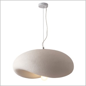 STONE FLAT białe lampy wiszące kamienie 1xE27 Step into Design