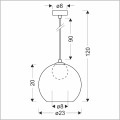 candellux BRIN 31-38333 lampa wiszaca szklany klosz 23cm