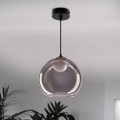 szklane lampy wiszące grafitowe szkło BRIN candellux 31-38333