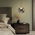 szklane lampy wiszące grafitowe szkło BRIN candellux 31-38333