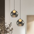 szklane lampy wiszące grafitowe szkło BRIN candellux 31-38333