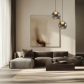 szklane lampy wiszące grafitowe szkło BRIN candellux 31-38333