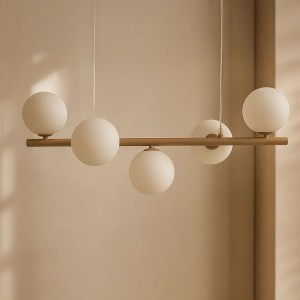 ARDI LEMO 5 beżowa lampa wisząca szklane kule Kaja