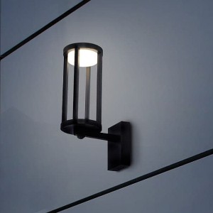 UBBE czarny kinkiet elewacyjny LED Kaja