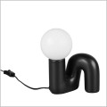czarna lampka ceramiczna QUINN Trio RL R56821015