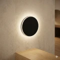 czarna okrągła oprawa schodowa LED  CIRQA LDST CQ-01