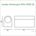 kinkiet elewacyjny 15 cm IP44 MINI SU-MA 6002 AL