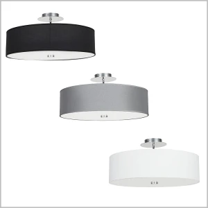 VIVIANE lampa sufitowa z abażurem 50cm i szklaną osłoną 3xE27 Nowodvorski