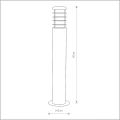 lampa ogrodowe stojąca 65 cm HORN Nowodvorski 4906