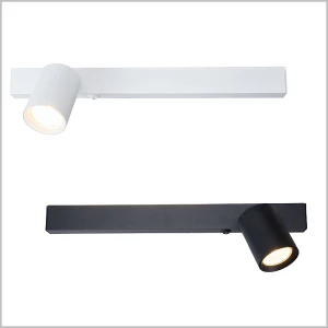 MAGNET czarne i białe kinkiety LED do sypialni Milagro
