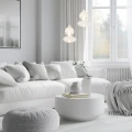 szklane lampy wiszące do salonu Milagro DAPHNE WHITE l0862
