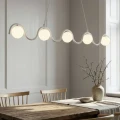 biała lampa wisząca SINUS WH OPAL Emibig 1583-5