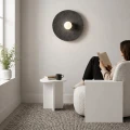 czarny kinkiet do salonu CALMA L K1 BLACK Emibig 1658K1L