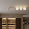 beżowa lampa z białym kloszem NANO Kaja K-6031