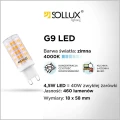Sollux żarowka LED G9 4000K 4,5W 450lm