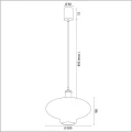 lampa wisząca szklany klosz 30cm Argon TRESCO