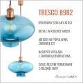 błękitna szklana lampa wisząca TRESCO BLUE Argon 8982