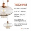 szklana lampa wisząca w kolorze szampańskim TRESCO Argon 9012
