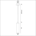 szklana lampa wisząca E14 HAMPTON Argon 8489