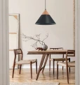 czarna lampa wisząca w stylu skandynawskim Single Luminex 449