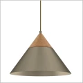 metalowo drewniana lampa wisząca styl industrialny Single Luminex 439