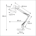 czarna lampa do pracy 58 cm ARCHITECT 108453 Marksjold