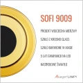 miodowy kinkiet szklany SOFI Argon 9009