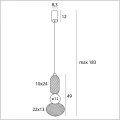 lampa wisząca czarna siateczka BORA-A Maxlight P0591