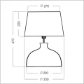 Haga lampa stołowa szklana z abażurem 4concepts wymiary