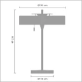 elegancka lampa stołowa 47cm ARTDECO MT8872 Step into Design
