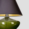 Artystyczna lampa zielone szkło czarno złoty abażur Madrid Green 4concepts