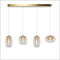 Milagro VASO AMBER szklana lampa wisząca LED ML1408
