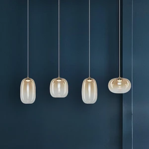 VASO AMBER lampa wisząca LED 4 szklane klosze Milagro