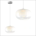 lampa wisząca z białego szkła VASO 1 WHITE Milagro ML1398