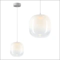 lampa wisząca z białego szkła VASO 2 WHITE Milagro ML1401