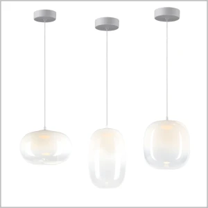 VASO WHITE szklane lampy wiszące LED Milagro