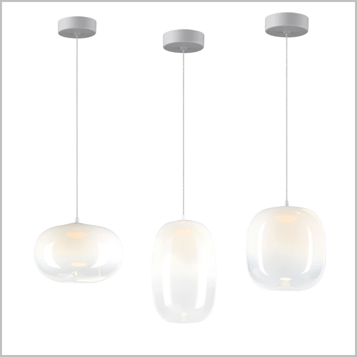 Milagro VASO BIAŁY szklane lampy wiszące LED