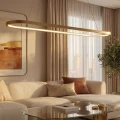 złota lampa wisząca do salonu SATURNO Milagro ML2958