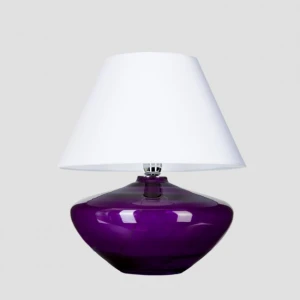 MADRID VIOLET szklana lampa stołowa 44cm z abażurem 1xE27 4concepts (1)