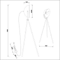 lampa podłogowa 160 cm 1 x E27 CHEWY RL R40181032