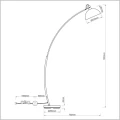 lampa podłogowa z pałąkiem 155 cm RECIFE RL R46041032