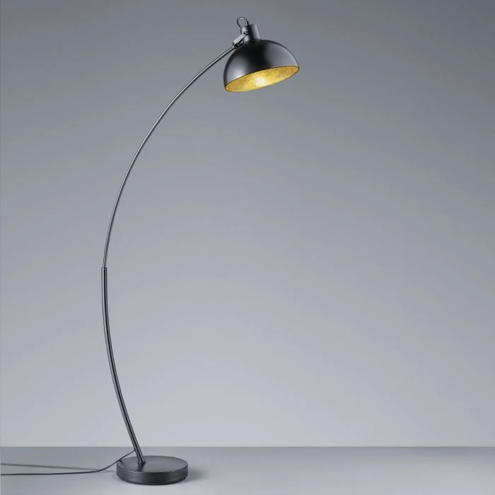 czarna metalowa lampa podłogowa RECIFE Trio RL R46041032