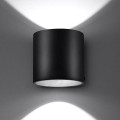 czarny metalowy kinkiet ścienny walec 10cm rozsyłający światło góra-dół 1xG9 Orbis SL.0048 Sollux