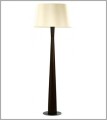 Baron lampa podłogowa drewniana 175cmpodstawa czarna abażur tkanina biały 3xE27 Kandela