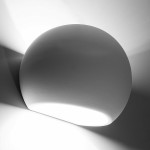 Globe okrągły kinkiet ceramiczny biały góra-dół 1xE27 Sollux