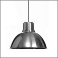 Srebrna lampa do kuchni klosz półkula o średnicy 35cm 1xE27 Reflex Maxi Steel TAR