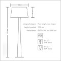 Kandela Baron LS-3 lampa podłogowa drewniana wymiary