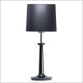 Drewniana lampa stołowa 60cm podstawa i abażur czarne 1xE27 Szpilka Kandela
