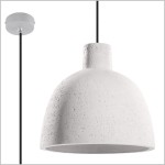 Damaso lampa wisząca z białego betonu styl loft zwis Sollux